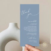 Dîner Mariage moderne Cadre Carte de remerciements