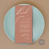 Dîner Mariage moderne Cadre Carte de remerciements