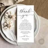 Dîner Mariage moderne Cadre Carte de remerciements