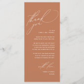 Dîner Mariage moderne Cadre Carte de remerciements (Devant)