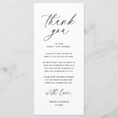 Dîner Mariage moderne Cadre Carte de remerciements (Devant)