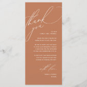 Dîner Mariage moderne Cadre Carte de remerciements (Devant)