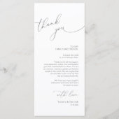 Dîner Mariage moderne Cadre Carte de remerciements (Devant)