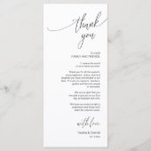 Dîner Mariage moderne Cadre Carte de remerciements (Devant)