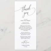 Dîner Mariage moderne Cadre Carte de remerciements (Devant)