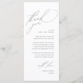 Dîner Mariage moderne Cadre Carte de remerciements (Devant)