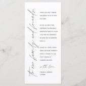 Dîner Mariage moderne Cadre Carte de remerciements (Devant)