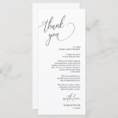 Dîner Mariage moderne Cadre Carte de remerciements (Devant / Derrière)