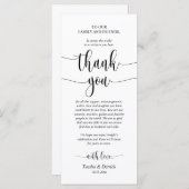 Dîner Mariage moderne Cadre Carte de remerciements (Devant / Derrière)