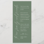 Dîner Mariage moderne Cadre Carte de remerciements (Devant)