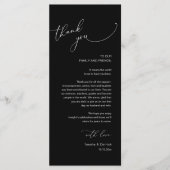 Dîner Mariage moderne Cadre Carte de remerciements (Devant)