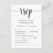 Dîner Mariage moderne Invitations RSVP Cartes join (Devant)