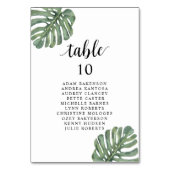 Dîner mariage, Monstera Invités Carte de siège (Dos)
