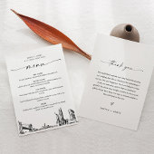 Dîner Mariage New York City Skyline Carte de menu