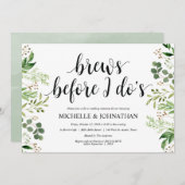 Dîner-Mariage rustique vert Invitations (Devant / Derrière)
