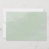 Dîner-Mariage rustique vert Invitations (Dos)