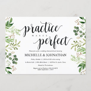 Dîner-Mariage rustique vert Invitations