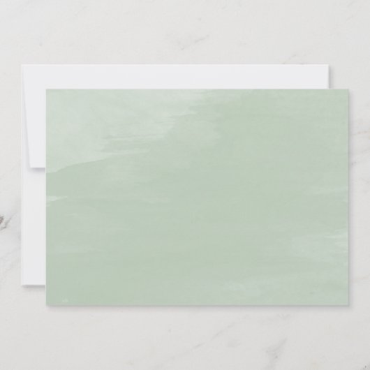 Dîner-Mariage rustique vert Invitations (Dos)