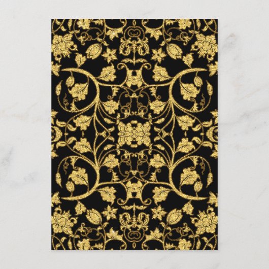 Dîner Menu Floral Damask Parties scintillant Maria (Dos)