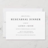 Dîner minimaliste simple de répétition Invitation (Devant)