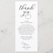 Dîner Moderne Cadre Carte de remerciements (Devant)