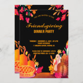 Dîner Moderne de Friendsgivin avec Invitation de F (Devant / Derrière)