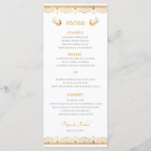 Dîner Motif Indien Mariage Menu (Devant)