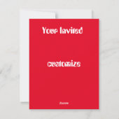 Dîner NOËL invitation (Dos)