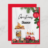 Dîner NOËL invitation (Devant / Derrière)