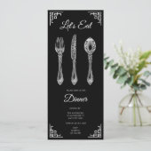 Dîner noir Invitation (Debout devant)