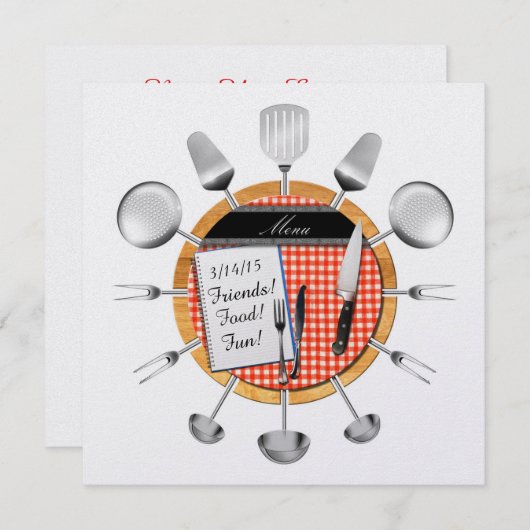 Dîner / Occasion spéciale Invitation - SRF (Devant / Derrière)