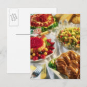 DÎNER PAR CARTE POSTALE HEURE DE LA FÊTE (Devant / Derrière)