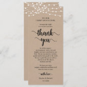 Diner plaats instelling Dank u, rustieke Kraft Kaa Programma (Voorkant / Achterkant)