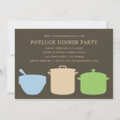 Dîner Potluck| Invitation de parti (Devant)