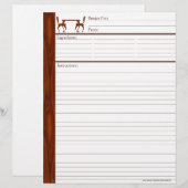 Dîner Pour Deux - Recette Papier (Devant / Derrière)