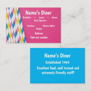 "Diner/Restaurant/Ice Cream Shoppe" Carte de visit