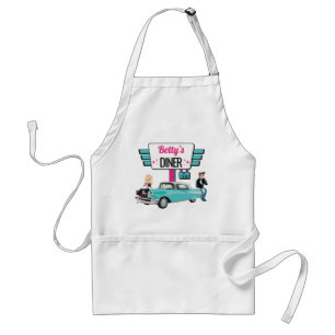Diner Retro Car Birthday Party Sock Hop uit 1950 Standaard Schort