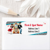 Diner Retro Jukebox Birthday Party Sock Hop Etiket (Insitu)