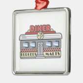 Diner Retro  kunst Metalen Ornament (Links)