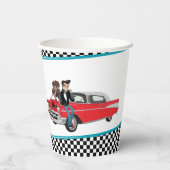 Diner Retro van 1950 - Diner Party Paper cup Papieren Bekers (Achterkant)