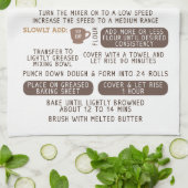 Dîner Rolls Recette Thé Serviette de cuisine (Plié)