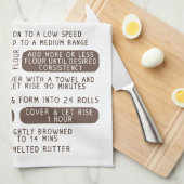 Dîner Rolls Recette Thé Serviette de cuisine (Quart Plié)