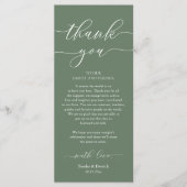 Dîner Romain Moderne Cadre Carte de remerciements (Devant)