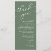 Dîner Romain Moderne Cadre Carte de remerciements (Devant)