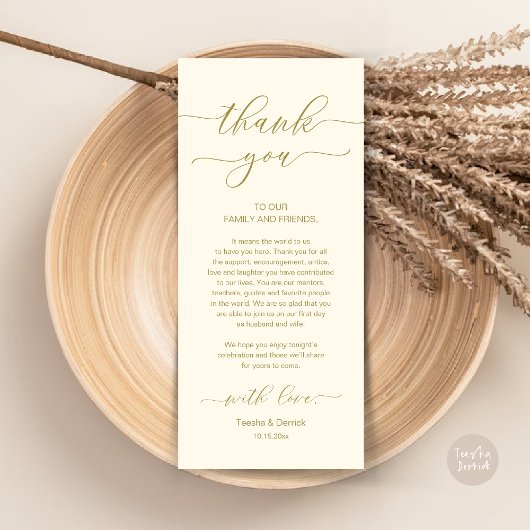 Dîner Romain Moderne Cadre Carte de remerciements