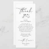 Dîner Romantique Cadre Carte de remerciements (Devant / Derrière)