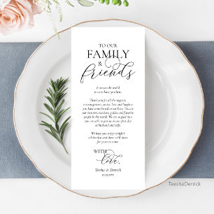 Dîner Romantique Cadre Carte de remerciements