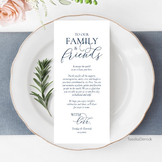 Dîner Romantique Cadre Carte de remerciements