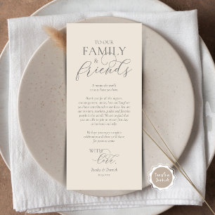 Dîner Romantique Cadre Carte de remerciements