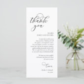 Dîner Romantique Cadre Carte de remerciements (Debout devant)